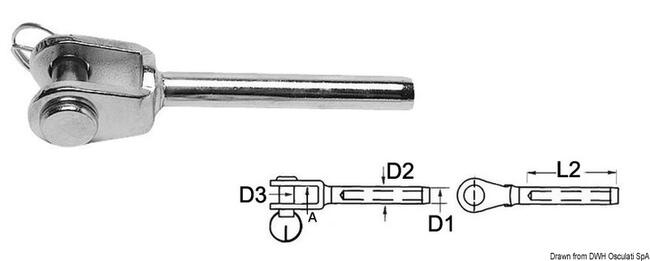 Terminale Inox Forcella ø 12 Mm