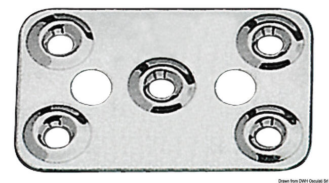 Piastrina Fissa Cinghie 62x40 Mm