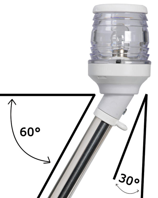 Asta Estraibile Fanale In Asse Bianco 100 Cm