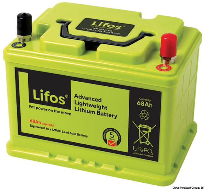 Batterie Al Litio Lifos 12,8 V 68 Ah