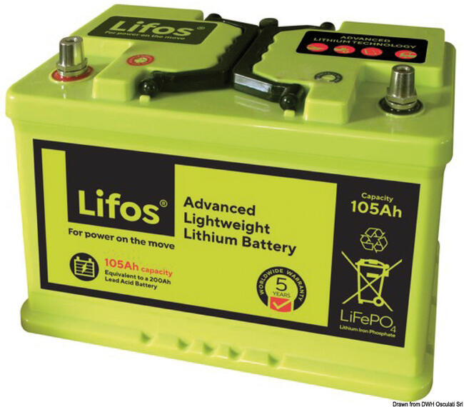 Batterie Al Litio Lifos 12,8 V 105 Ah