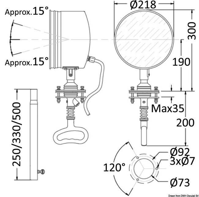 Faro Professionale 8"