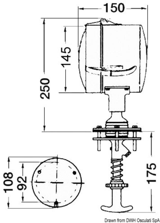 Faro Comando Interno 12 V