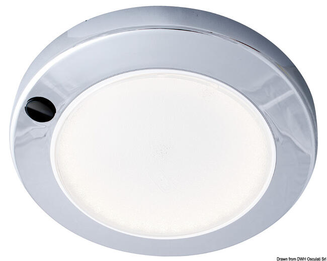 Plafoniera Abs Saturn Led Cromata A Filo