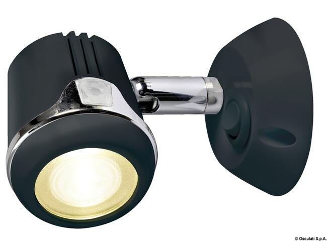 Faretto Nero Hi-power Led 12/24 V