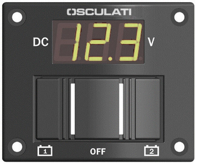 Pannellino Tester Digitale Per 2 Batterie Ip56