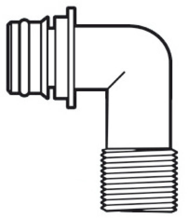 Portagomma 90° Filettato 1/2"