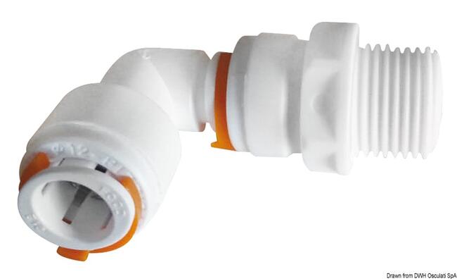 Raccordo A 90° Femmina Con Maschio Da 3/8"