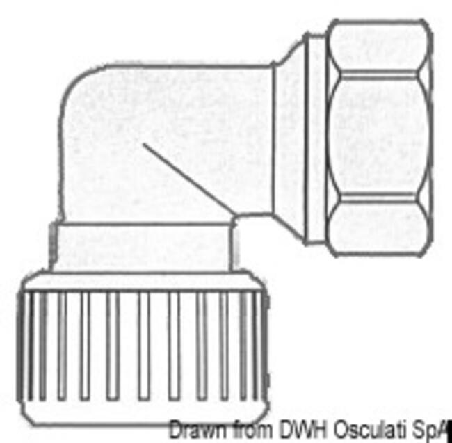 Gomito 1/2" Hydrofix Femmina/femmina