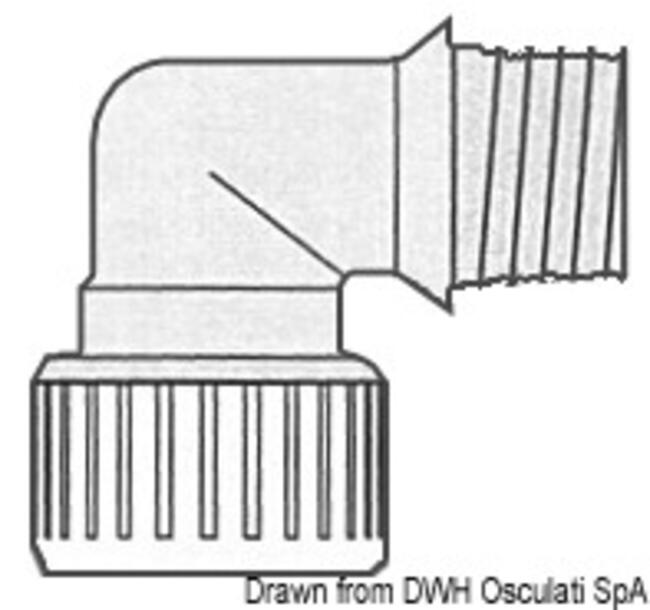 Gomito 1/2" Hydrofix Femmina/maschio