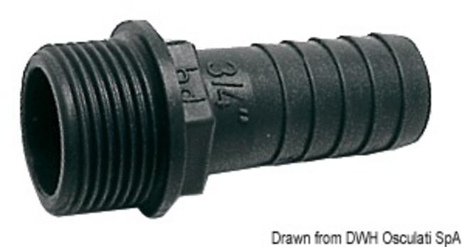 Portagomma Pp Maschio 3/4" X 16 Mm