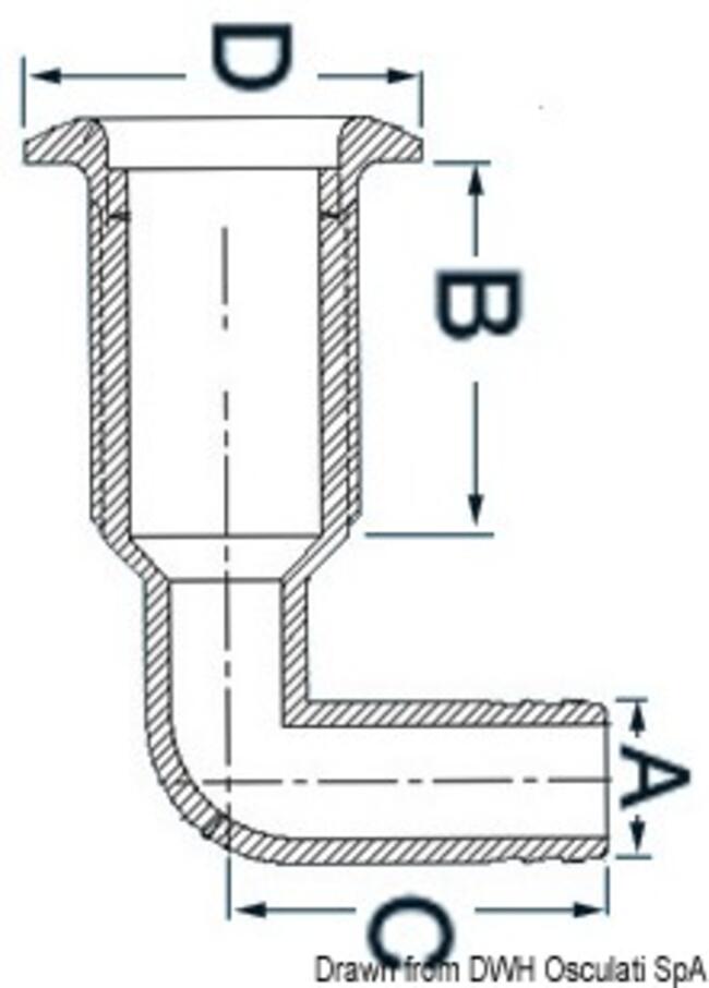 Scarico Plastica 90° - 2" X 50 Mm