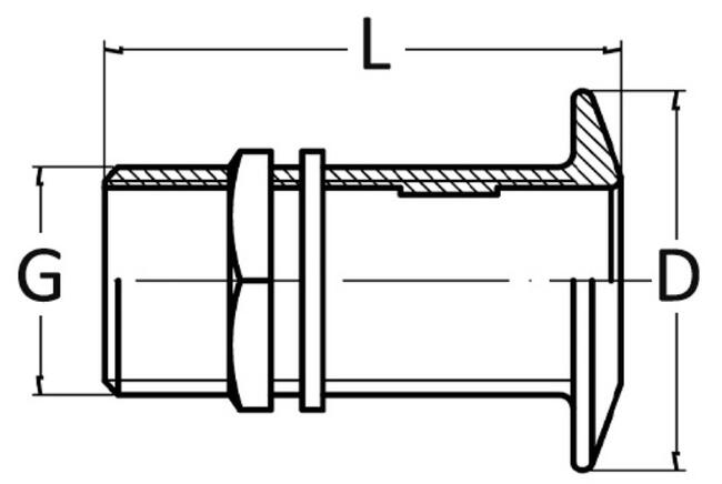 Scarico Inclinato Ottone Cromato 3/4"