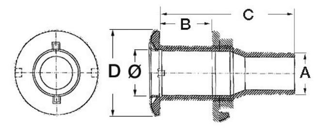 Scarico A Mare Inox 1/2" X 18 Mm