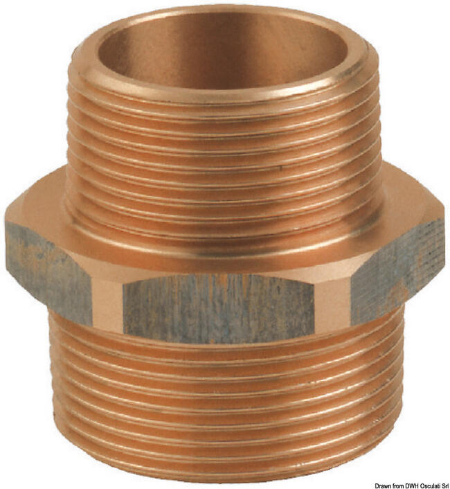 Niples Doppio Ridotto In Bronzo M-m 1"1/4 X 1"