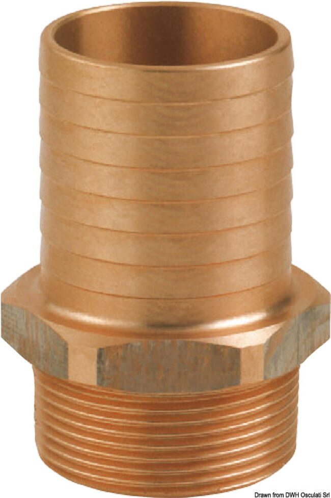 Portagomma Maschio In Bronzo 1" X 25