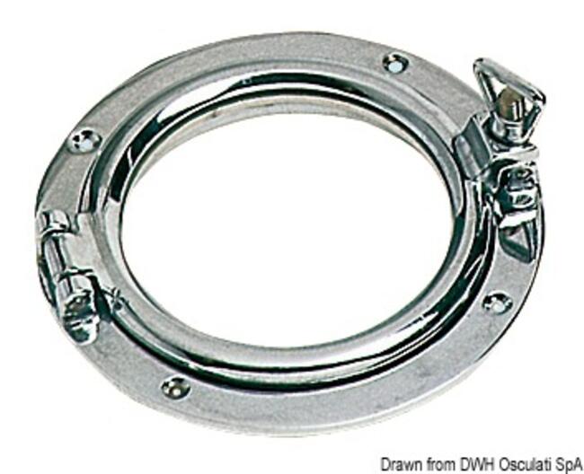 Oblò Tondo Ottone Cromato 150 Mm