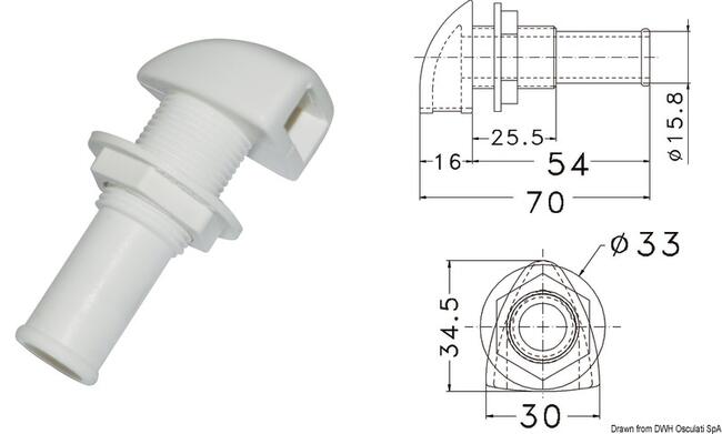 Sfiato In Plastica ø 16 Mm