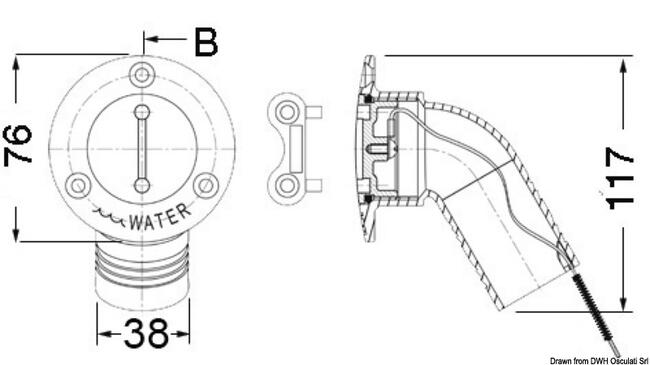 Tappo Inox 30° Water 38 Mm