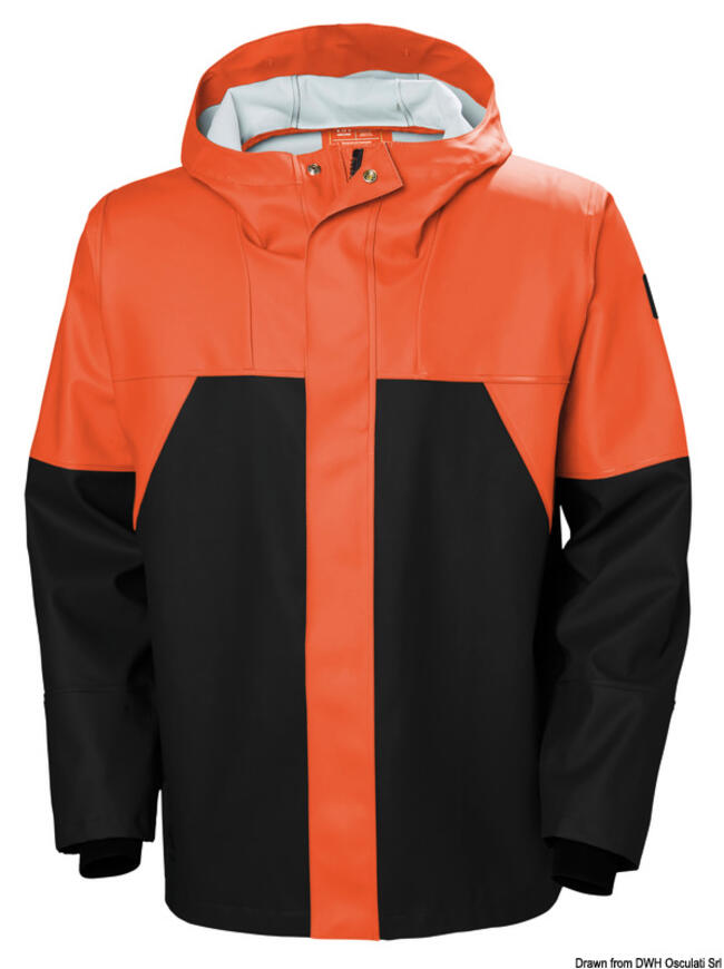 Hh Storm Rain Jacket Arancio/nero 2xl