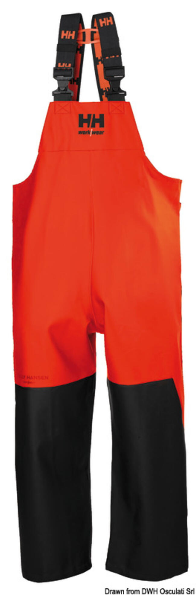 Hh Storm Rain Bib Arancio/nero 2xl