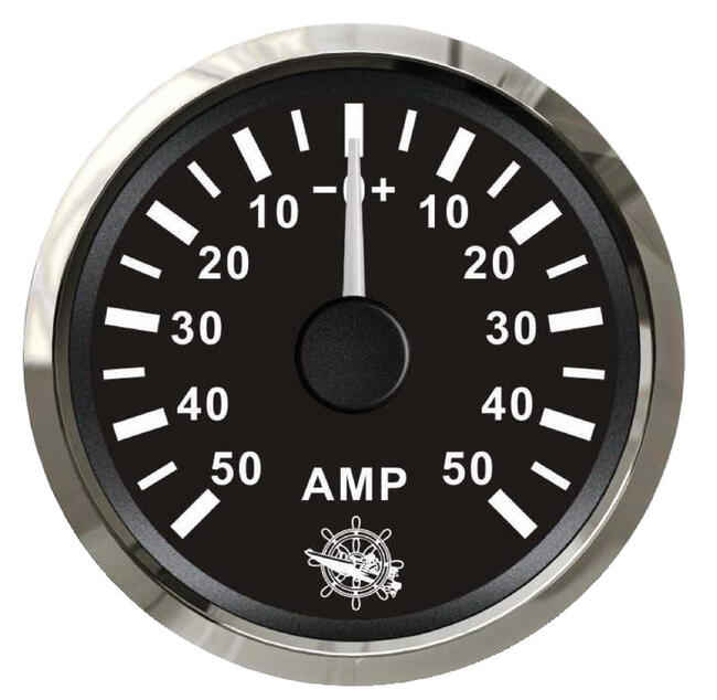 Amperometro Con Shunt 50 A Nero/lucida