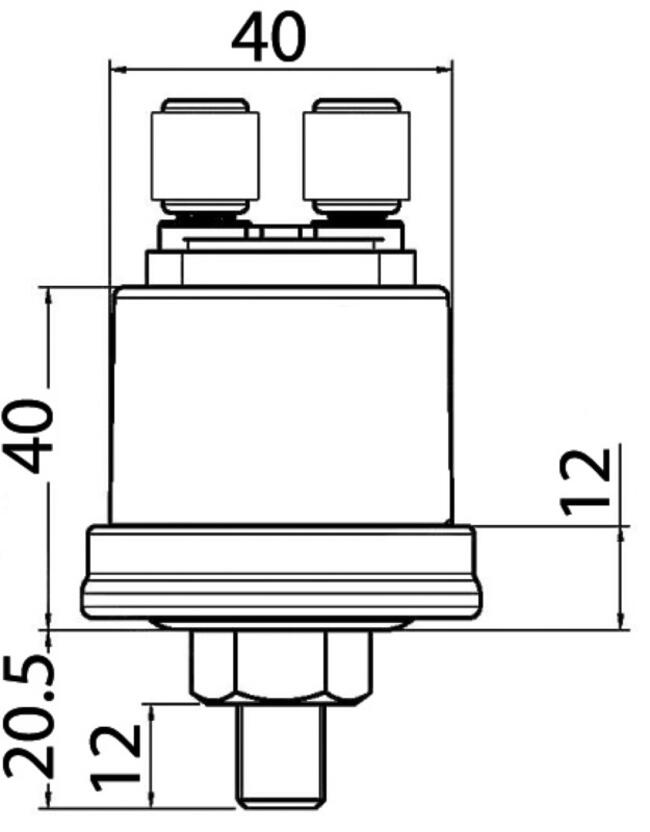 Bulbo Olio 10 Bar 1/8"-27npt  Poli A Massa