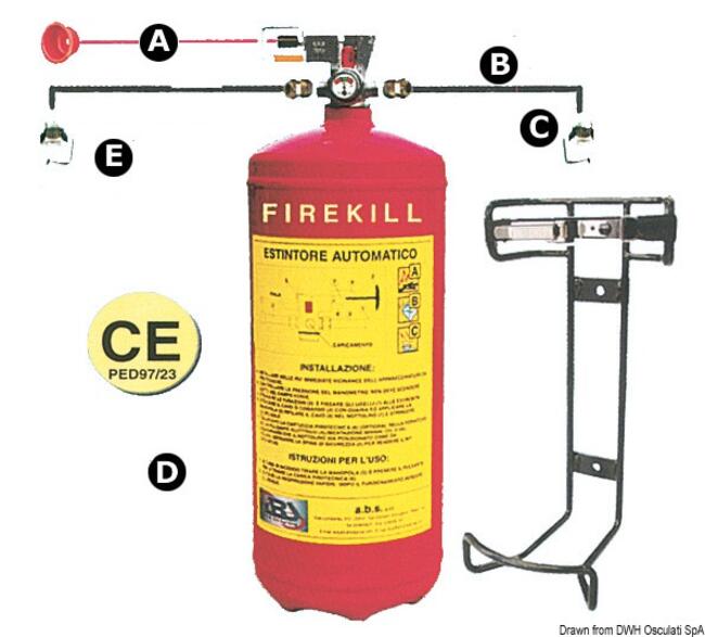 Estintore Firekill Con Pressostato 12 Kg