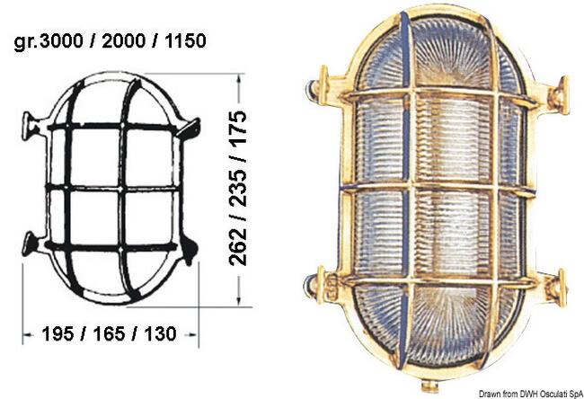 Lampada Tartaruga Ovale 195 X 262 Mm