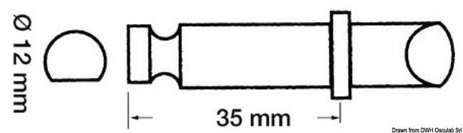 Scalmo Plastica/ottone 12 X 35 Mm