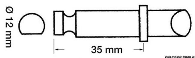 Scalmo Ottone Cromato Per Canotti Zodiac