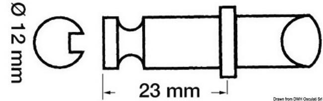 Scalmo Ottone Cromato Per Canotti Bat E Lomac