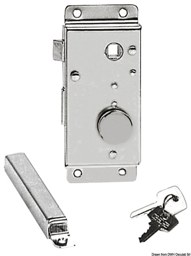 Serratura Destro Interno Ottone Cromato 30 Mm