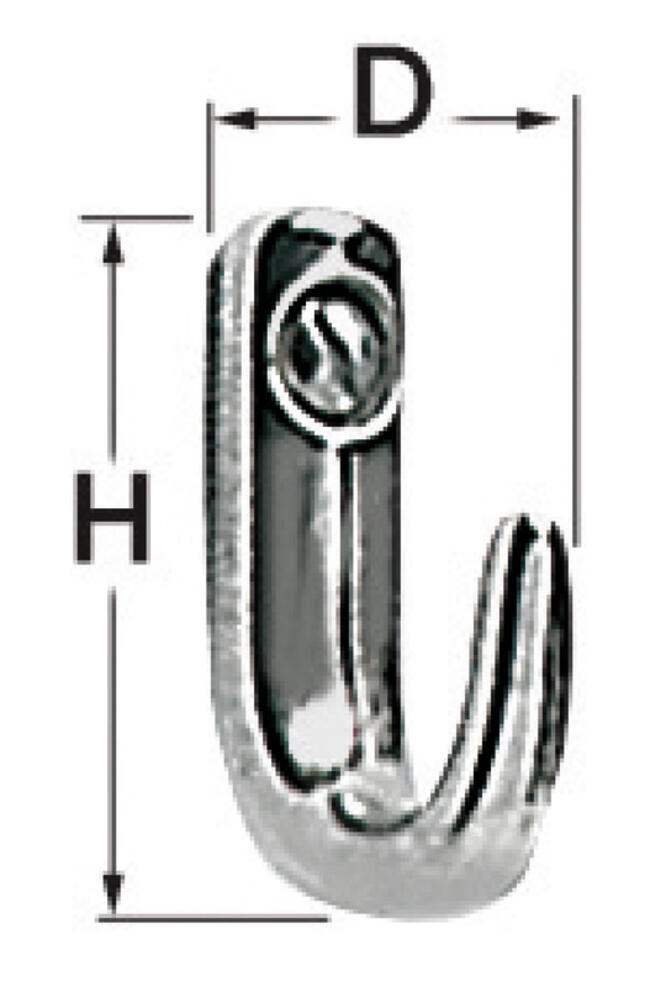 Gancetto Inox 22x30 Mm