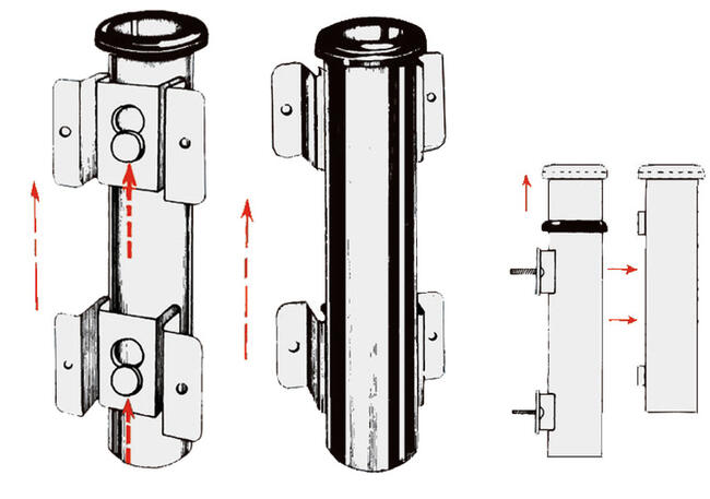 Portacanne Parete Inox 42 Mm