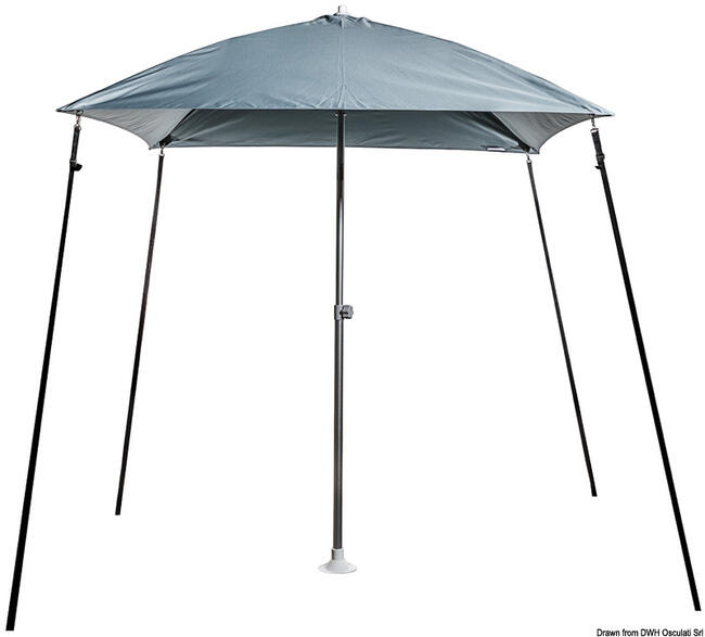 Ombrellone "parasol" Pieghevole Per Barca Grigio