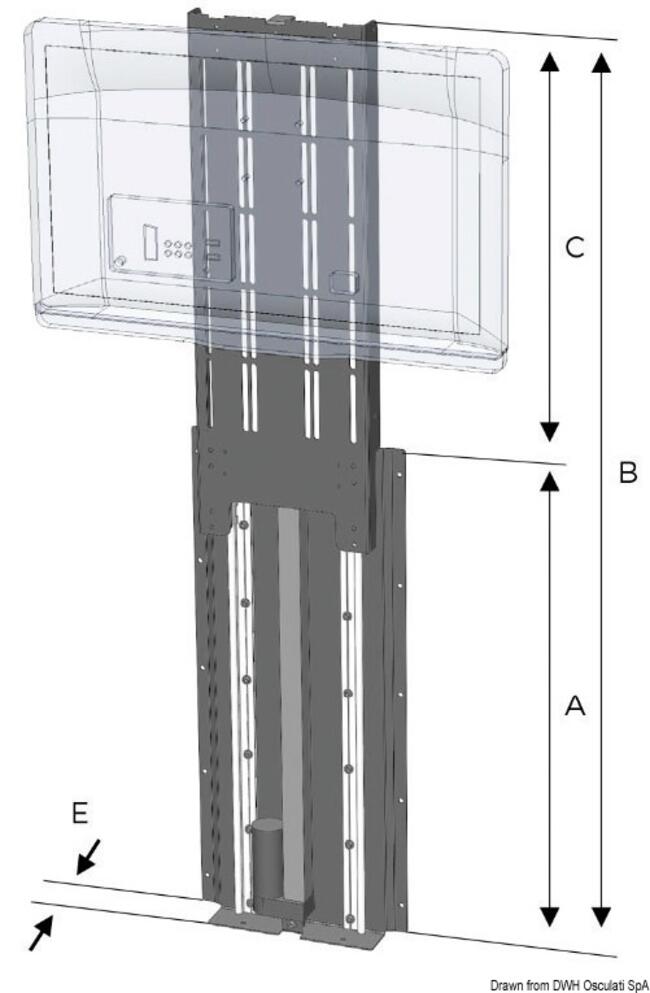 Tv Lift 750mm 12v