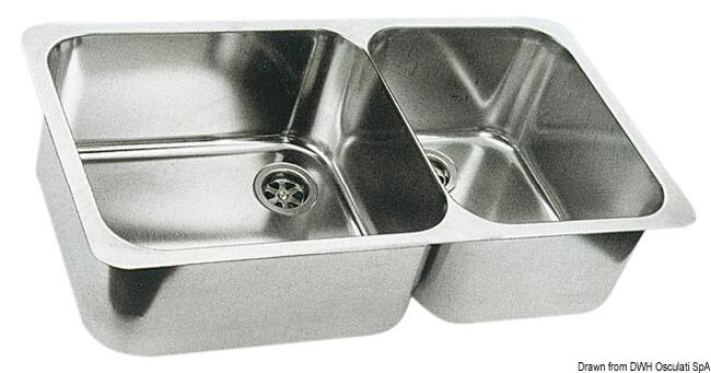 Lavello Doppio 600 X 320 Mm Inox