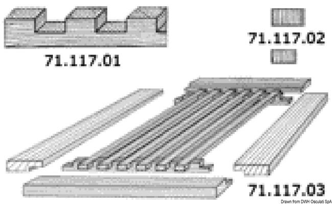 Listello Rettangolare Teak T039