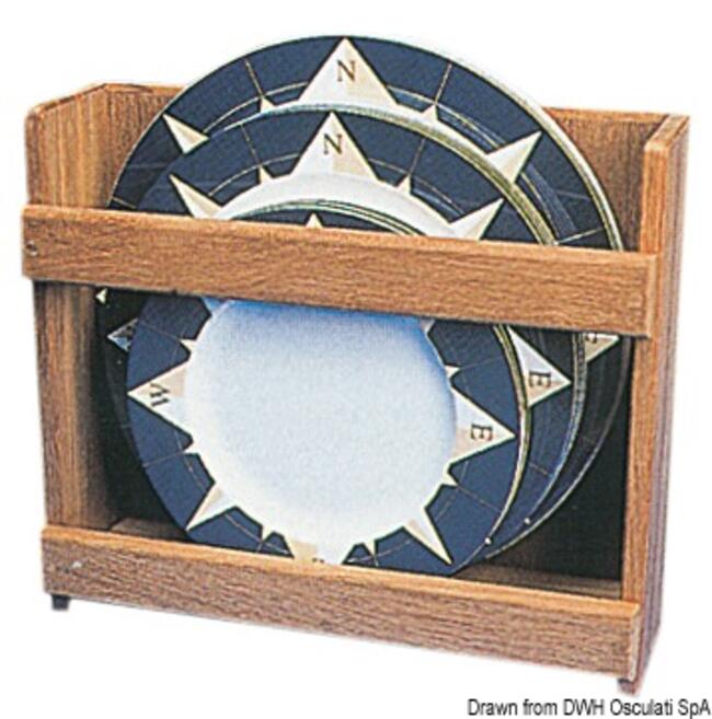 Porta 12 Piatti Teak