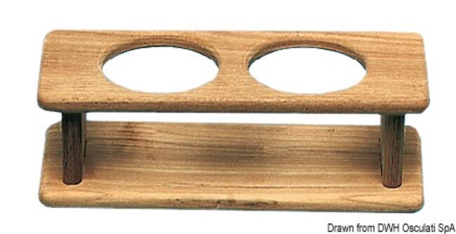 Porta 2 Bottiglie Teak