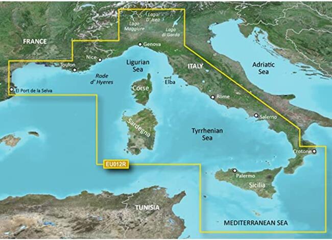 Bluechart® G3 Hxeu012r - Mediterranean Sea, Central-west