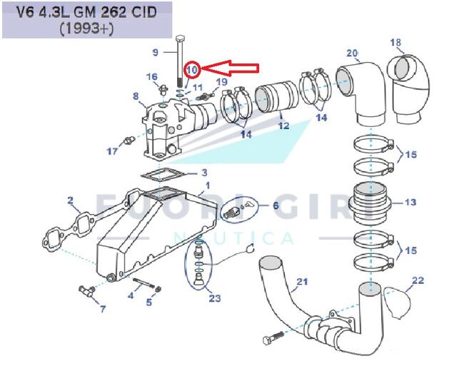 Rondella Compatibile Per Volvo Penta V6 4.3 V8 5.0/5.7 L Gm 305 & Gm 350-5.0/5.8l & Fi/fsi Ford 302/351-v8 7.4/8.2 Gm 454/502 Recmar