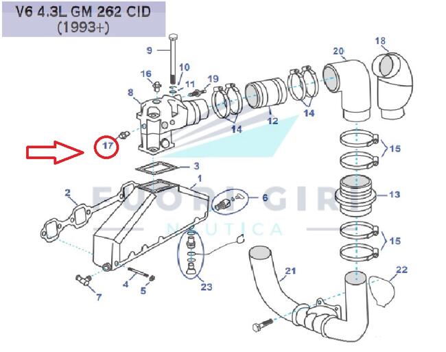 Tappo Compatibile Per Volvo Penta V6 4.3-v8 5.0/5.7 L Gm 305 & Gm 350-5.0/5.8l & Fi/fsi Ford 302/351-v8 7.4/8.2 Gm 454/502 Recmar