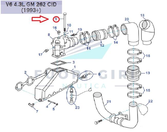 Vite Compatibile Per Volvo Penta V6 4.3-v8 5.0/5.7 L Gm 305 & Gm 350-5.0/5.8l & Fi/fsi Ford 302/351-v8 7.4/8.2 Gm 454/502  Recmar