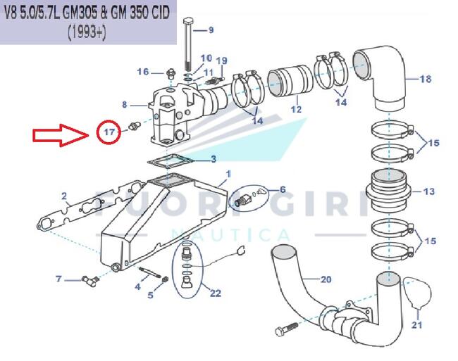 Tappo Compatibile Per Volvo Penta V6 4.3-v8 5.0/5.7 L Gm 305 & Gm 350-5.0/5.8l & Fi/fsi Ford 302/351-v8 7.4/8.2 Gm 454/502 Recmar