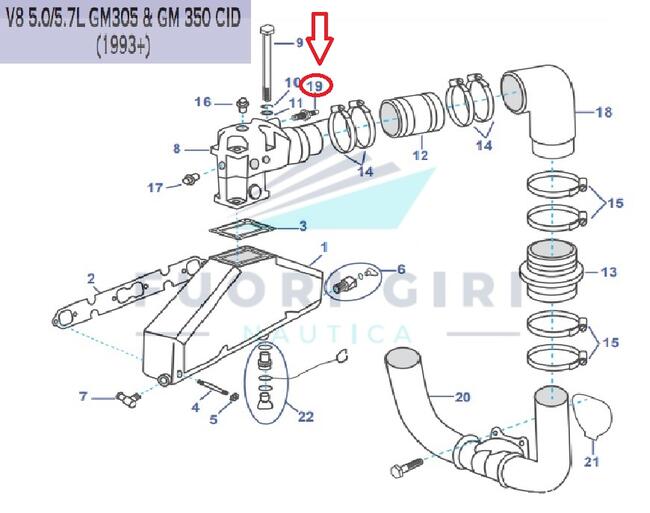 Sensore Temperatura  Compatibile Per Volvo Penta V6 4.3-v8 5.0/5.7 L Gm 305 & Gm 350-v8 7.4/8.2 Gm 454/502 Recmar