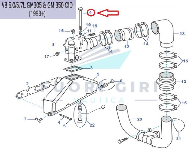 Vite Compatibile Per Volvo Penta V6 4.3-v8 5.0/5.7 L Gm 305 & Gm 350-5.0/5.8l & Fi/fsi Ford 302/351-v8 7.4/8.2 Gm 454/502  Recmar