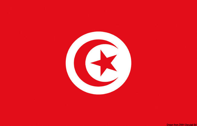 Bandiera Tunisia 20 X 30 Cm