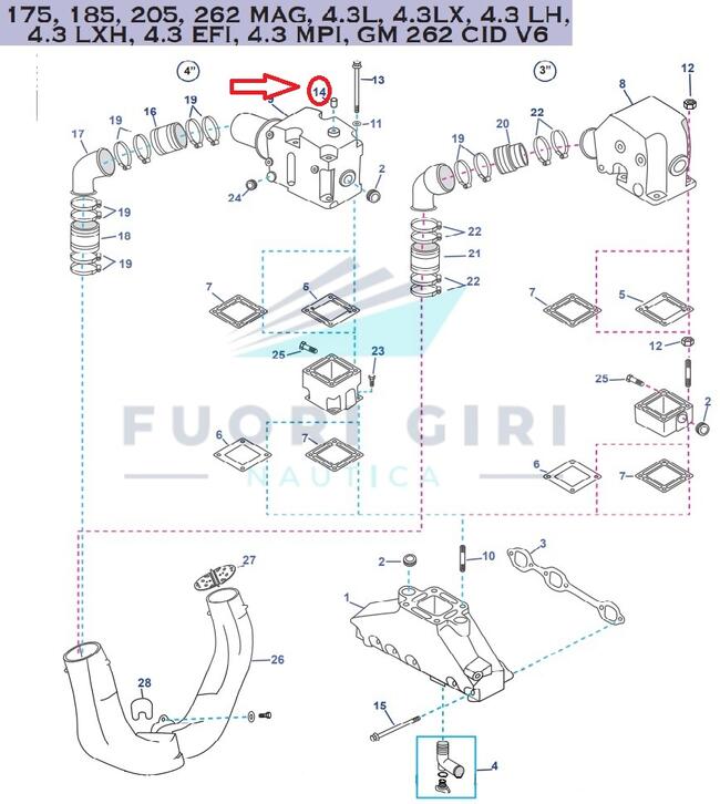 Tappo Compatibile Per Mercruiser 165, 170, 180, 190, 470, 485, 488 3.7l & 3.7lx Mcm 224 Cid 4 Cyl (1980-89)-175, 185, 205, 262 Mag, 4.3l, 4.3lx, 4.3 Lh,4.3 Lxh, 4.3 Efi, 4.3 Mpi, Gm 262 Cid V6-4.3l Carb Mpi Alpha/bravo Recmar